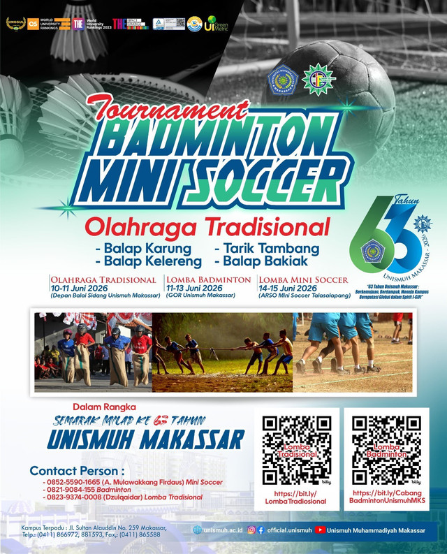 Semarak Milad ke-63, Unismuh Gelar Lomba Olahraga dan Permainan Tradisional