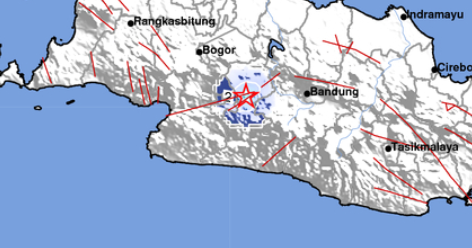 Lokasi gempa di Cianjur, Sabtu (6/6). Dok. BMKG