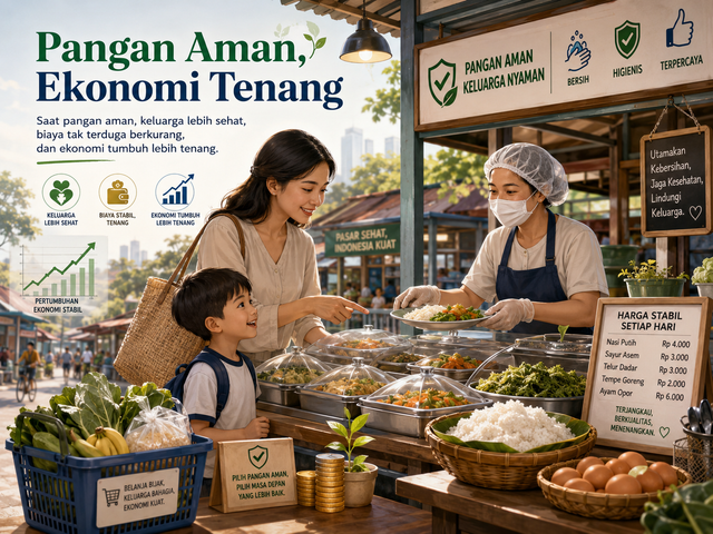 Ilustrasi keamanan pangan (Foto generated by AI)