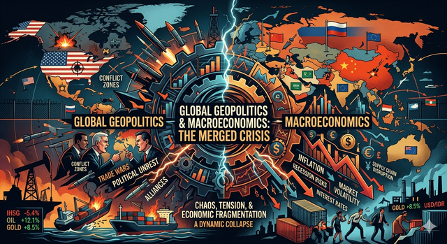 Gambar ini menggambarkan tentang situasi terkini geopolotik global. Ilustrasi diambil menggunakan AI