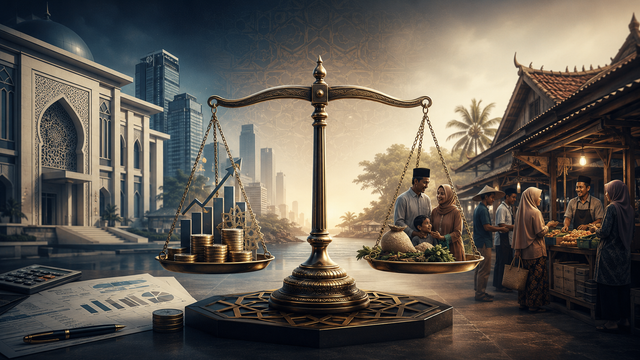 Ilustrasi ekonomi Islam. Foto: Generated by AI