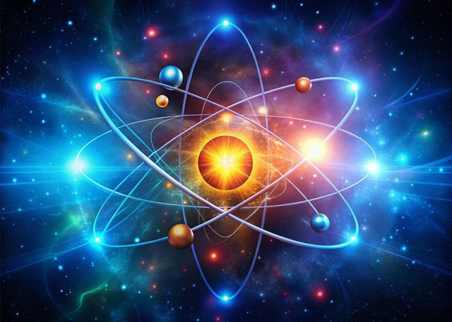 Illustrasi Artistik Struktur Orbital Elektron Menjadi Super Sensitif Terhadap Gradien Medan Di Medan Ekstrem (Gambar dibuat oleh Nano Banana AI)