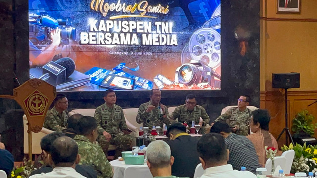 Kapuspen TNI Brigjen Muhammad Nas saat ditemui di Mabes TNI, Cilangkap, Jakarta Timur, Selasa (9/6/2026). Foto: Rayyan/kumparan 