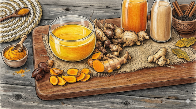 Ilustrasi teknologi phytosomes obat herbal kurkumin penyerapan fosfolipid.Photo by Gemini AI