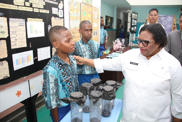 Wamendagri Ribka Haluk menghadiri GenIUs Expo 2026 di Ballroom Sekolah GenIUs, Kabupaten Tangerang, Banten, Rabu (10/6/2026). Foto: Kemendagri RI