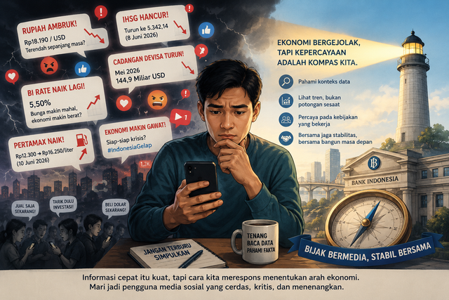 Ilustrasi bijak saat membaca informasi. Foto: Generated by AI