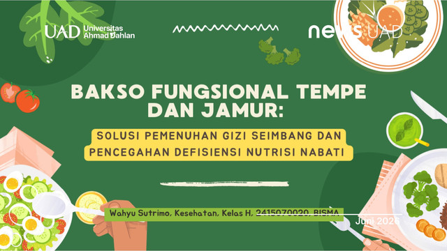 Inovasi kuliner sehat mahasiswa Universitas Ahmad Dahlan (UAD) sabet penghargaan di kompetisi nasional (Foto. Wahyu)