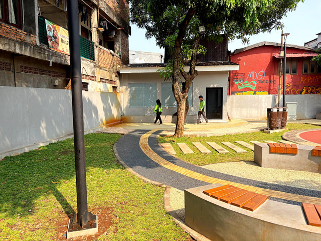 Suasana tempat terjadinya perundungan terhadap seorang anak di Taman Kramat Pulo, Jakarta Pusat pada Kamis (11/6/2026). Foto: Ryan Iqbal/kumparan