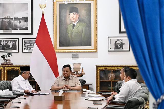 Presiden Prabowo Subianto menerima kunjungan Menteri Pendidikan Dasar dan Menengah (Mendikdasmen) Abdul Mu'ti di Istana Negara, Jakarta, Kamis (11/6/2026). Foto: Cahyo/Biro Pers Sekretariat Presiden