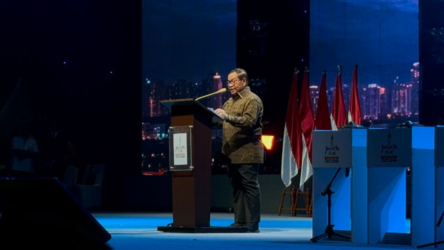 Gubernur DKI Jakarta Pramono Anung dalam pembukaan Jakarta Fair 2026 di JIExpo Kemayoran, Jakarta, Kamis (11/6/2026). Foto: Nauval Pratama/kumparan