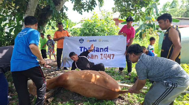 Kolaborasi DT Peduli, Sahabat Al-Aqsha dan Persatuan Masa Melayu Satun untuk wujudkan Qurban di Pelosok Thailand (Sumber: DT Peduli)