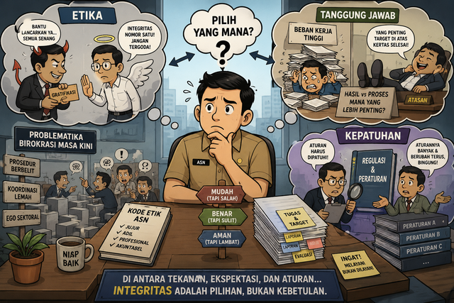 Ilustrasi Kompleksitas Masalah dalam Birokrasi (Gambar bersumber dari ChatGPT)