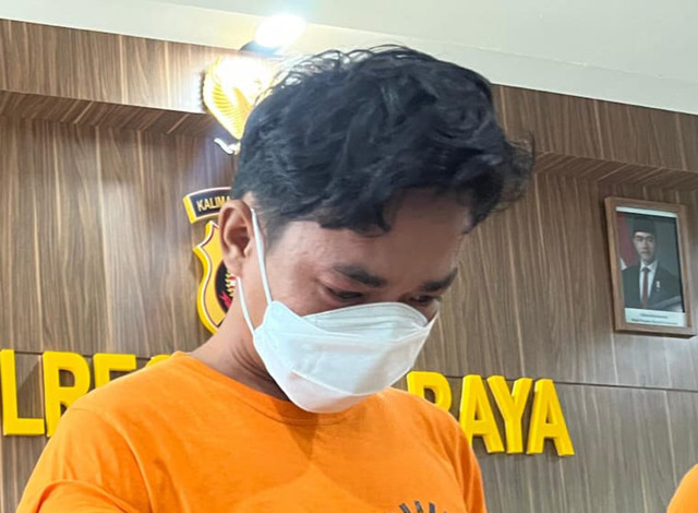 ME, pelaku penyiraman air keras ke pemerkosa istrinya di Kabupaten Kubu Raya, Kalimantan Barat. Foto: Dok. Hi Pontianak