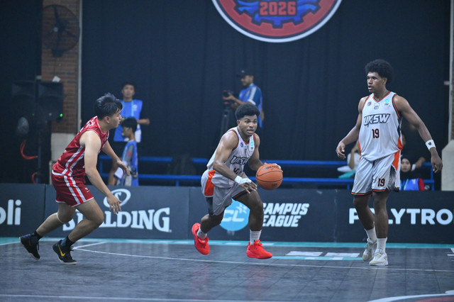 Universitas Kristen Sayta Wacana berhasil mengatasi perlawanan hebat Universitas Surabaya dengan hasil akhir 63-55 di semifinal kategori putra Campus League 2026 - Basketball The Nationals Season 1. Foto: Dok. Campus League