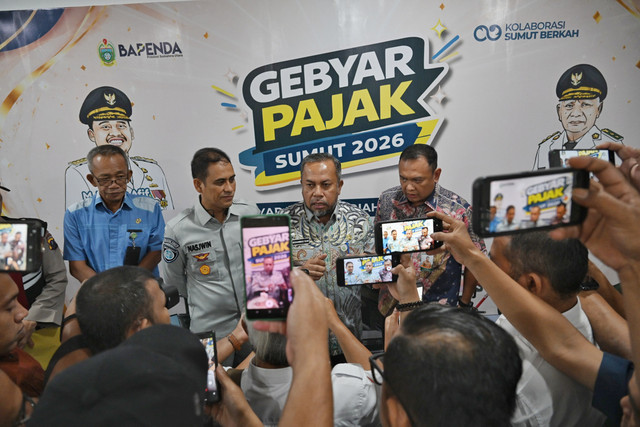 Lewat Gebyar Pajak Sumut 2026, Pemprov Sumut edukasi warga untuk bayar pajak tepat waktu tanpa menunggu program pemutihan, Jumat (12/6/2026). Foto: Dok. Diskominfo Sumut