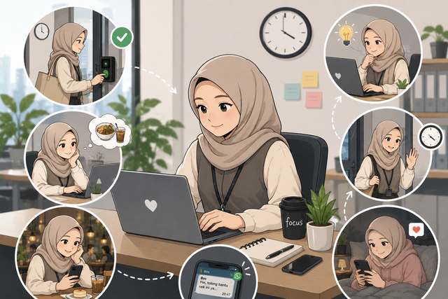 Ilustrasi AI Gen Z di Dunia Pekerjaan