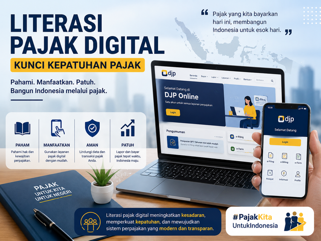 Literasi pajak digital membantu masyarakat lebih mudah memahami dan memenuhi kewajiban perpajakan. Foto : ilustrasi pribadi