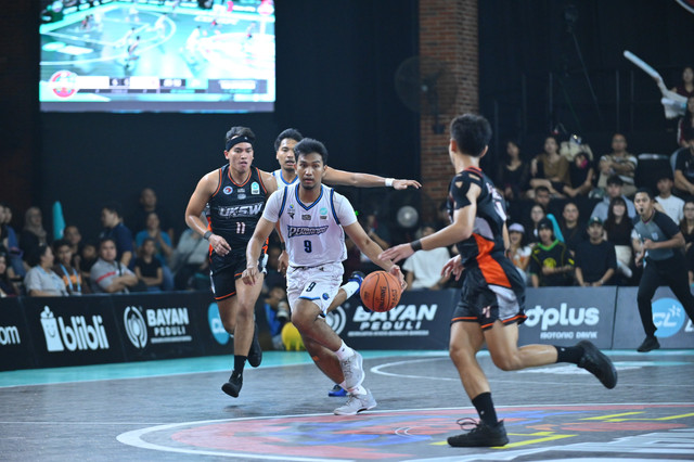 Final Campus League Basketball Season 1 2026 kategori Putra Universitas Kristen Satya Wacana (UKSW) melawan Institut Perbanas Jakarta di UPH Basketball Court, Tangerang, Sabtu (13/6/2026). Foto: Dok. Campus League