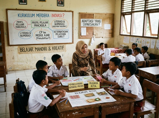 Ilustrasi Foto Kegiatan Belajar Mengajar (KBM). Source: GeminiAI