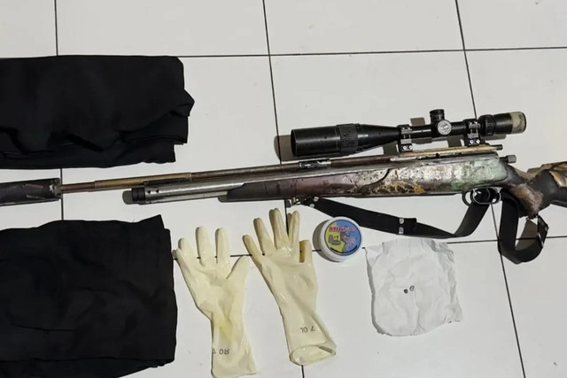 Senapan angin yang digunakan pelaku penembakan di Samarinda. Foto: Dok. Istimewa