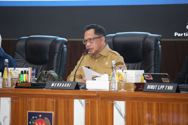 Mendagri Tito Karnavian memimpin Rapat Koordinasi Pengendalian Inflasi Daerah di Gedung Sasana Bhakti Praja (SBP) Kemendagri, Jakarta, Senin (15/6/2026). Foto: Dok. Kemendagri