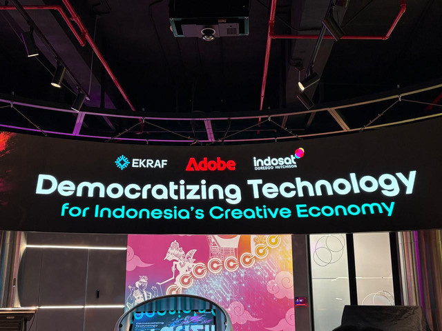 Indosat Ooredoo Hutchison (IOH) resmi menjalin kolaborasi strategis dengan raksasa teknologi Adobe bersama Kementerian Ekonomi Kreatif (Kemenekraf) RI, Senin (15/6). Foto: Thomas Bosco/kumparan.