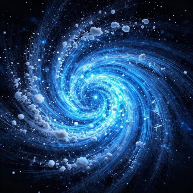 Illustrasi Artistik Efek Gelombang Gravitasi Pada Bintang Neutron (Gambar dibuat oleh Nano Banana AI) 