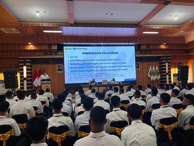Suasana pembukaan pelatihan bantuan masyarakat periode Juni 2026. (Dok. Humas PPSDM Migas)