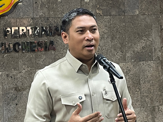 Wamentan Sudaryono dalam konferensi pers di Kantor Kementan, Jakarta Selatan, Rabu (17/6). Foto: Widya Islamiati/kumparan