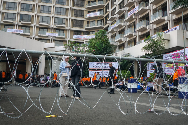 Suasana eks Hotel Sultan di Blok 15 kawasan Gelora Bung Karno (GBK), Jakarta, Kamis (18/6/2026). Foto: Iqbal Firdaus/kumparan