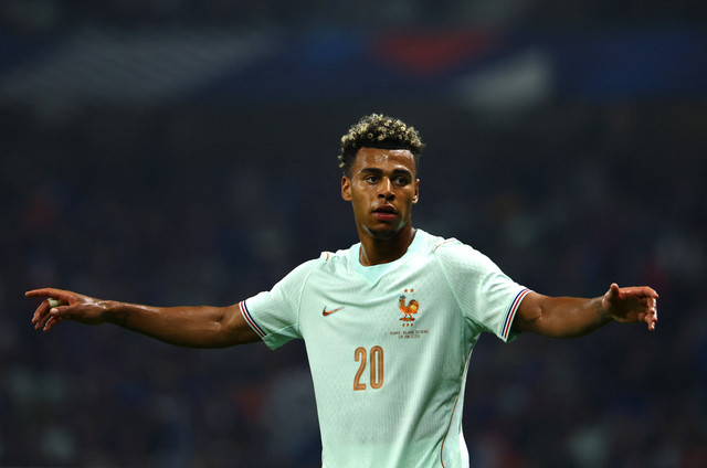 Desire Doue pemain bola yang bermain untuk Timnas Prancis. Foto: Sarah Meyssonnier/REUTERS
