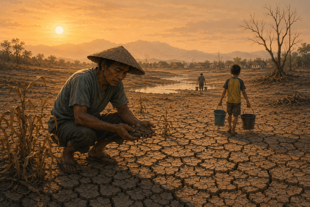 Ilustrasi dampak El Nino terhadap Indonesia. Generated by ChatGPT