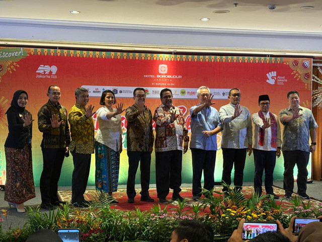 Wakil Gubernur DKI Jakarta Rano Karno saat membuka acara di kawasan Jakarta Pusat, Jumat (19/6/2026). Foto: Nauval Pratama/kumparan