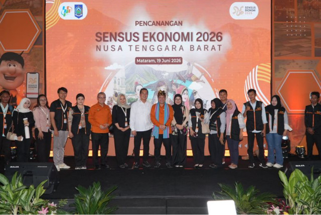 BPS buka Sensus Ekonomi 2026 di Lombok, NTB, Jumat (19/6/2026). Foto: BPS