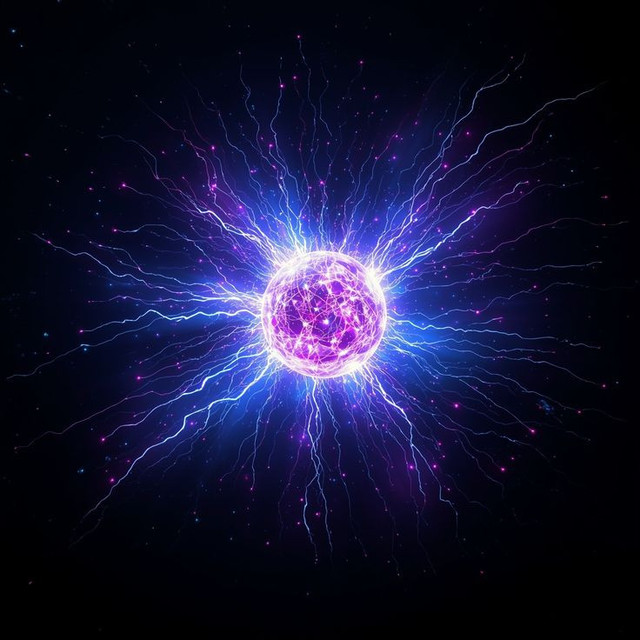 Illustrasi Artistik Plasma Pada Bintang Neutron (Gambar dibuat oleh Nano Banana AI) 