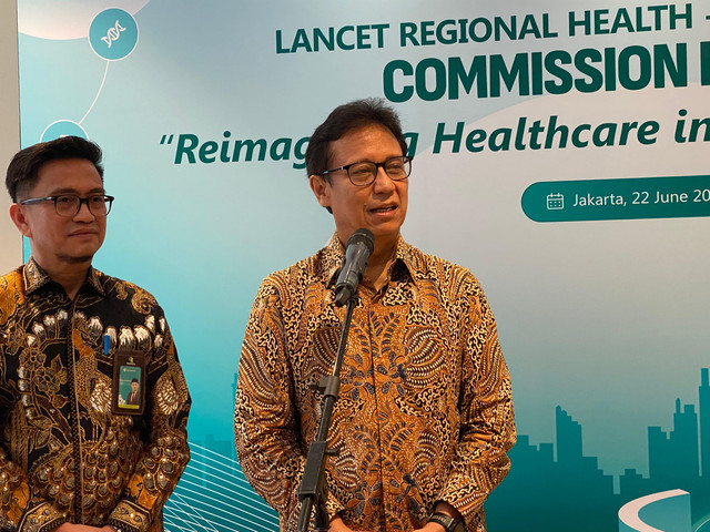 Menteri Kesehatan RI, Budi Gunadi Sadikin usai Peluncuran Komisi The Lancet Regional Health - Western Pacific di Kementerian Kesehatan, Jakarta, Senin (22/6). Foto: Aditya Nugraha/kumparan