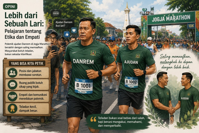 Illustrasi Jogja Marathon dan Pelajaran tentang Kesetaraan Aturan (Sumber: ChatGPT. co. id)