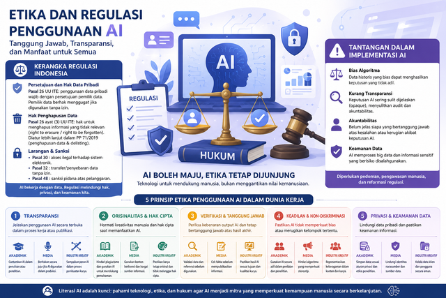 Ilustrasi Regulasi etika dan pengunaan AI dalam produktivitas, inovasi hingga profesionalitas kerja. Sumber: OpenAI (22/06/26)
