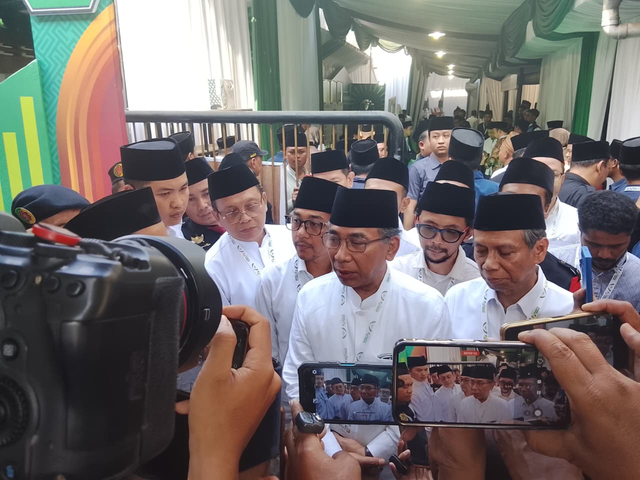 Ketua Umum Pengurus Besar Nahdlatul Ulama (PBNU) KH Yahya Cholil Staquf di Kediri. Foto: kumparan