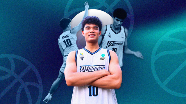 Haikal Malik, pemain Tim Basket Putra Institut Perbanas, saat berlaga di Campus League Basketball Season 1 2026. Foto: Dok. Campus League