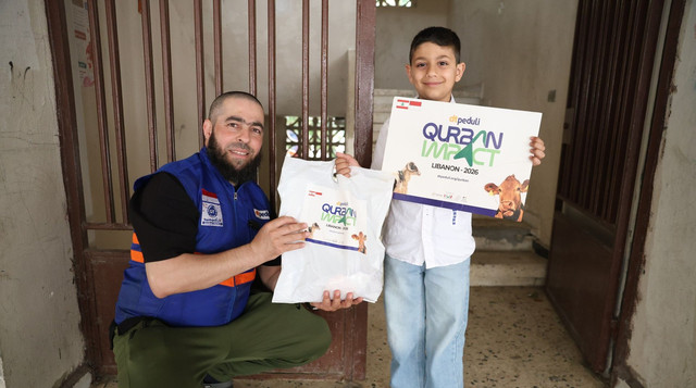 Qurban Impact DT Peduli Hadir untuk Pengungsi Palestina di Beirut, Lebanon (Sumber: DT Peduli)