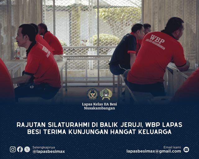 Rajutan Silaturahmi di Balik Jeruji, WBP Lapas Besi Terima Kunjungan Keluarga