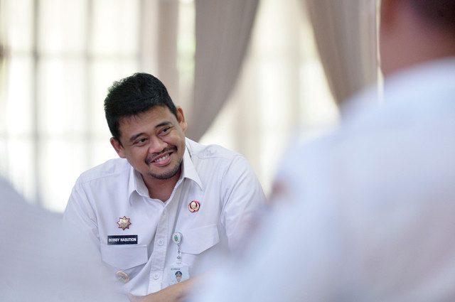 Gubernur Sumut Bobby Nasution hadiri peresmian 1.151 Km jalan Inpres secara daring, empat ruas jalan di Sumut resmi beroperasi, Selasa (23/6/2026). Foto: Pemprov Sumut