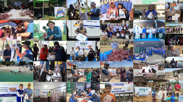 Kolase Kegiatan Qurban Impact DT Peduli di Tahun 2026 (Sumber: DT Peduli)