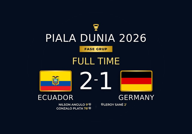 Hasil Piala Dunia 2026: Ekuador Tekuk Jerman 2-1 di Laga Sengit