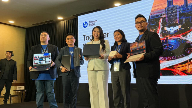 HP Indonesia memperkenalkan rangkaian perangkat dan solusi berbasis AI dalam ajang HP Elevate 2026. Foto: Habib Allbi Ferdian/kumparan