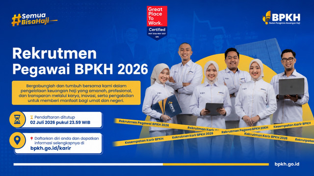 Pengumuman rekrutmen pegawai BPKH 2026. Foto: Dok. BPKH