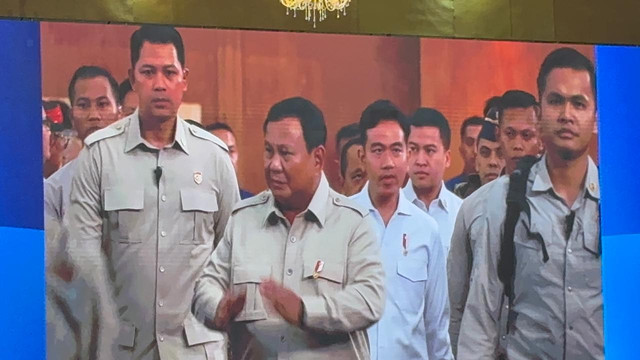 Presiden Prabowo Subianto menghadiri acara Sarasehan Kebangsaan: Strategi Kemandirian Ekonomi dan Kesejahteraan Indonesia di JCC, Senayan, Jakarta, Jumat (26/6/2026). Foto: Zamachsyari/kumparan
