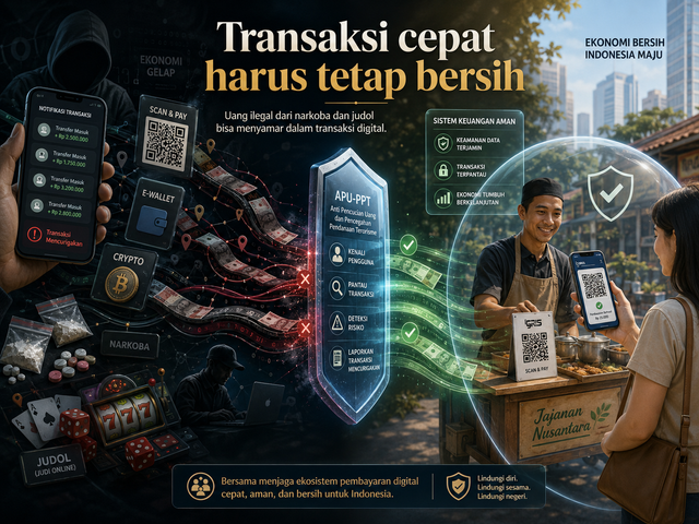 Ilustrasi Ujian Integritas Sistem Pembayaran Terhadap Kejahatan Digital. Foto generated by AI