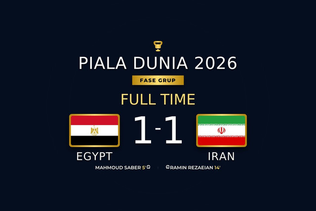Hasil Piala Dunia 2026: Mesir dan Iran Berbagi Angka